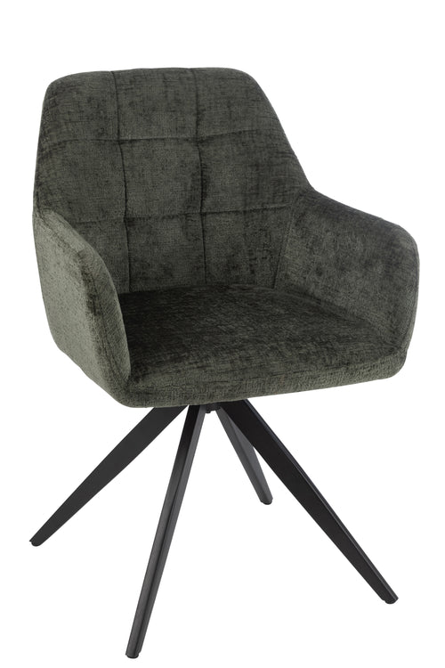 J-Line stoel Louna - ijzer/acryl - groen