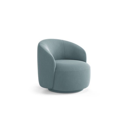 Cosmopolitan Design - Draaistoel Savona structurele stof lichtblauw - 83x86x76.5cm