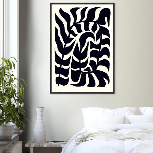 Artfulprints Poster Matisse – Seafoam abstraction   - 30x40 cm - Zwart / Wit