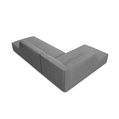 Cosmopolitan Design - Modulaire hoekbank links Siena 4-zits, structurele stof grijs - 180x273x69cm