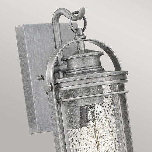 Elstead Quoizel Booker Outdoor Wandlantaarn Industrieel Aluminium, IP44