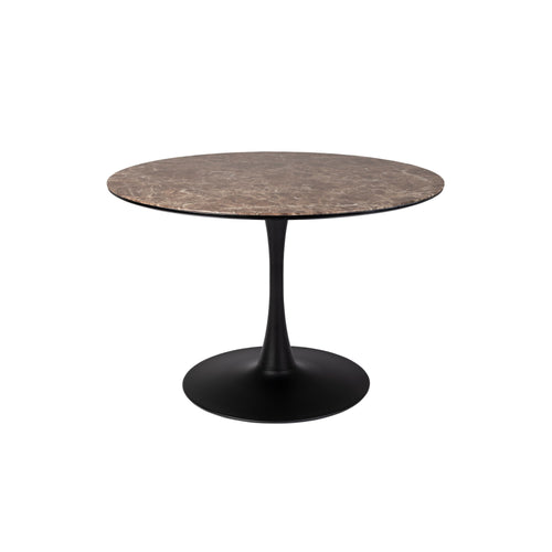 Housecraft Living Maru Eettafel Marmerlook Rond 110 cm Bruin - vtwonen shop