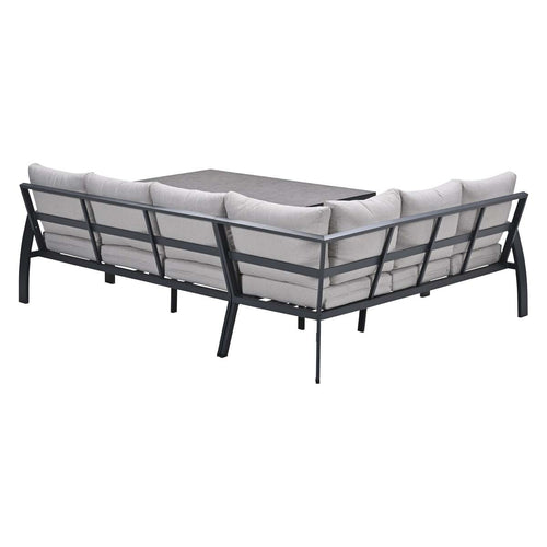 Garden Impressionslounge dining set Cameron 4-delig links incl stoel - desert sand