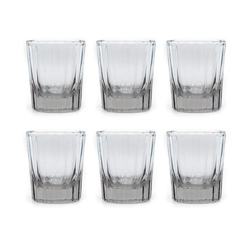 Brût Homeware espresso glas Reed - set van 6 - helder - vtwonen shop