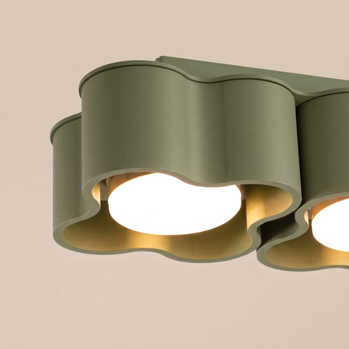 Sollux Lighting Plafondlamp OVIO 2 olijfgroen Gx53 - 24,5x12x8cm