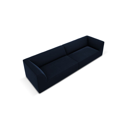 Cosmopolitan Design - Bank Siena 4-zits, flueel koningsblauw - 93x302x69cm