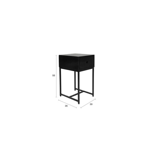 Housecraft Living Coco Bijzettafel/Nachtkastje Zwart