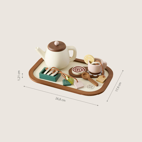 Petite Amélie Houten theeservies - 20 delig - Noyer - vtwonen shop