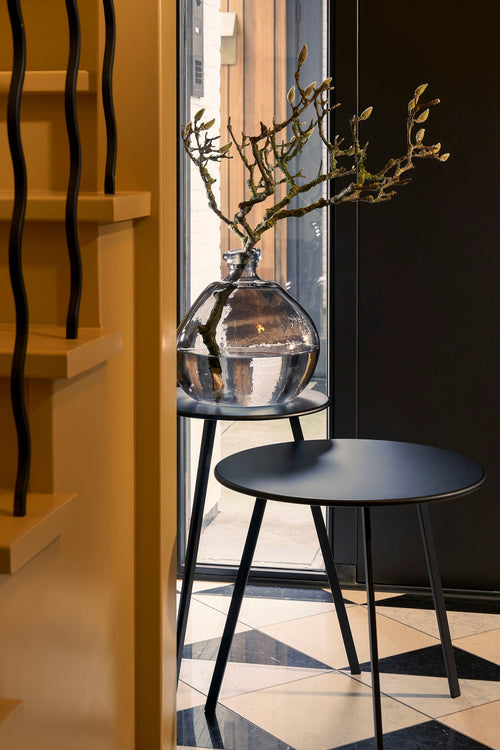 Mica Decorations Seatle Bijzettafel voor Buiten - H50 x Ø50 cm - Metaal - Zwart