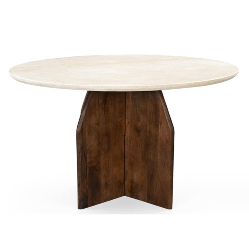 Giga Meubel Eettafel Danae - Rond - Marmer - 130cm - vtwonen shop
