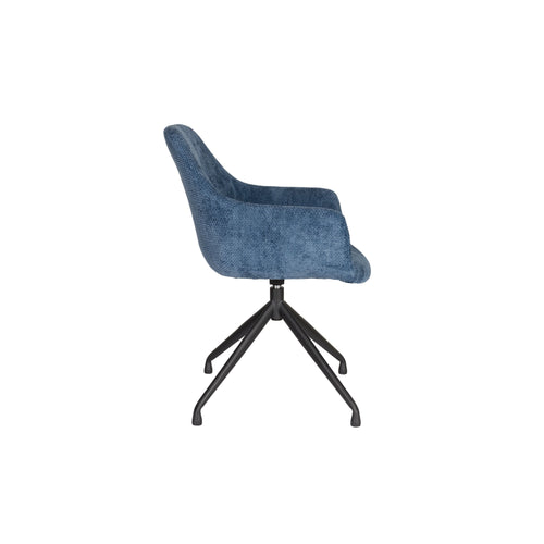 Housecraft Living Wiz Eetkamerstoelen Draaibaar Blauw - Set van 2 - vtwonen shop