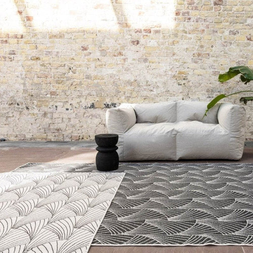 Interieur05 Buitenkleed Deco zwart/wit dubbelzijdig