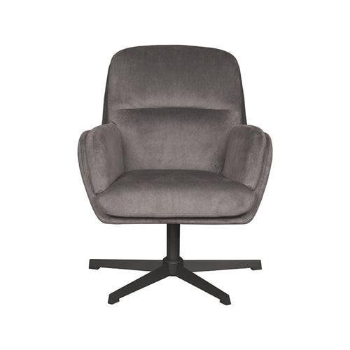 LABEL51 Fauteuil Moss - Antraciet Stof - Draaibaar