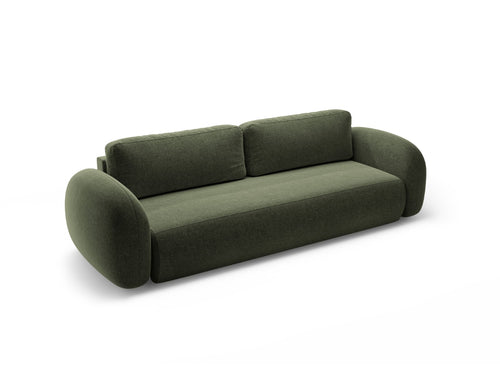 Cosmopolitan Design Slaapbank met opbergdoos Tonale 3-zits, chenille groente - 105x262x88cm