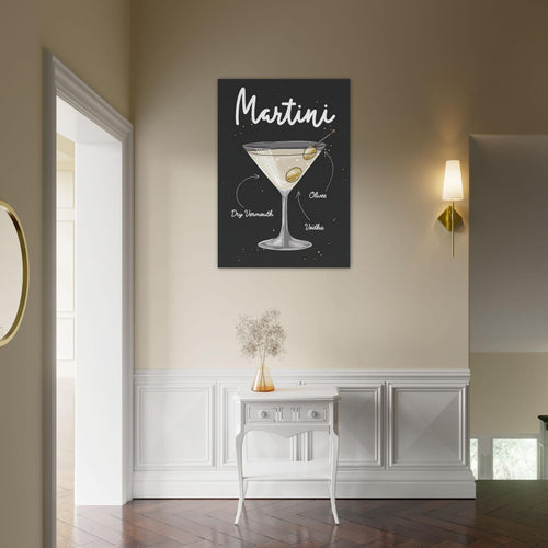 Artfulprints  Martini cocktail – Illustratie   poster 70x100 cm