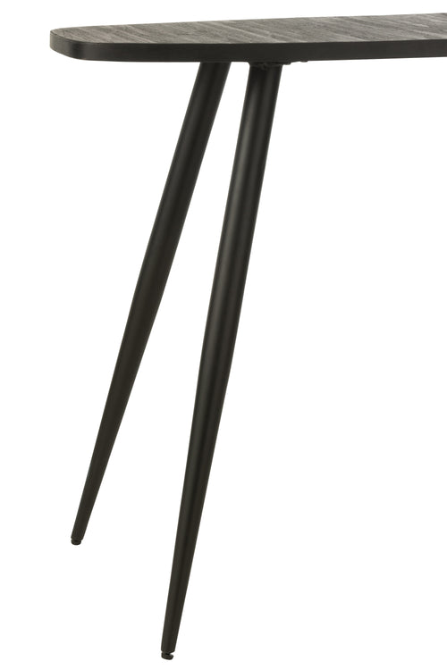 J-Line console Ovaal - hout - zwart - vtwonen shop