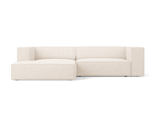 Cosmopolitan Design linker hoekbank Arendal 3-zits, chenille, lichtbeige - 166x224x70cm