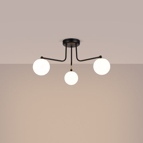 Sollux Lighting Kroonluchter ASTRAL 3 zwart - 62x62x29cm