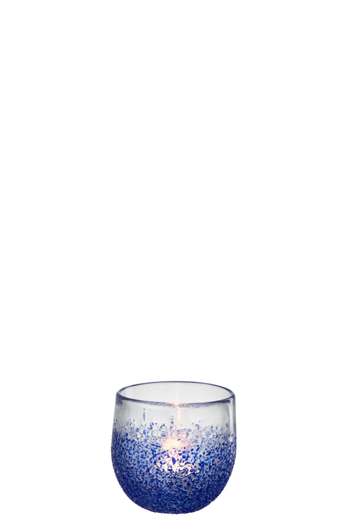 J-Line windlicht - glas - blauw - vtwonen shop