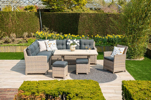 Seagull lounge-diningset - 5-dlg. - links - vintage willow- zwart