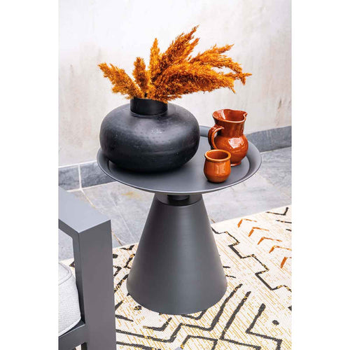 Zavala bijzettafel - diameter 50xH48 cm - carbon black - vtwonen shop