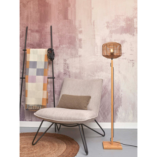 GOOD&MOJO vloerlamp Tanami - bruin - Ø25cm - vtwonen shop