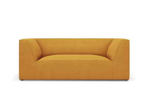 Micadoni Bank Ruby 2-zits, structurele stof, geel - 93x174x69cm