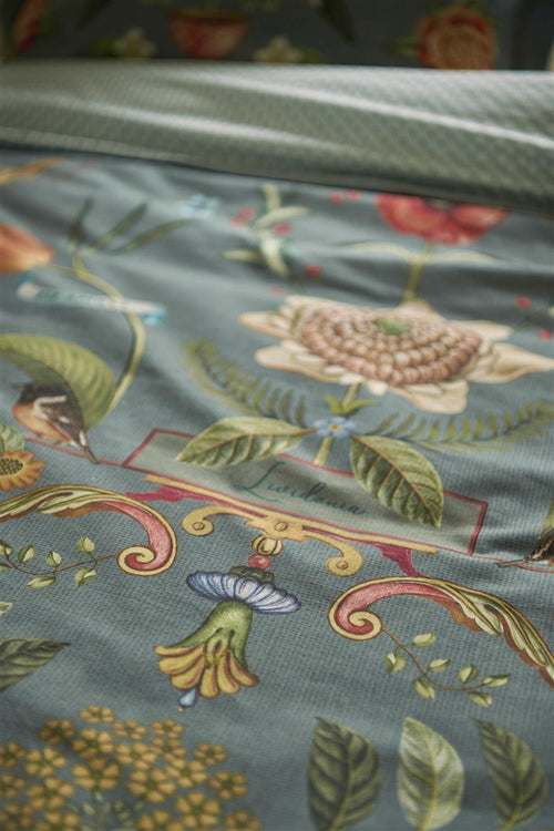 Pip Studio dekbedovertrek Botanico Verde - 200x200/220 cm - blauw