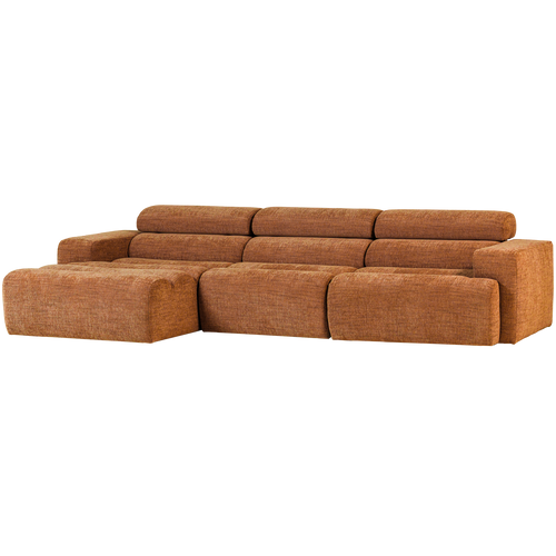 WOOOD chaise longue bank links Novi - Polyester - Oranje Melange - vtwonen shop