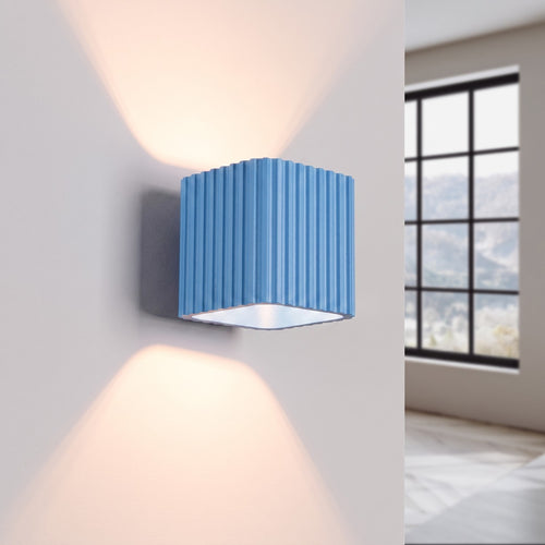 Sollux Lighting Wandlamp RIFF azuurblauw G9 - 10x12x10cm
