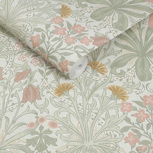 William Morris at Home Vliesbehang - Woodland Weeds Peony & Sage