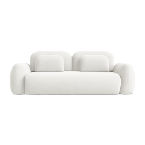 LaMiaSofa 3-zits slaapbank Ferretti - bouclé - wit - 266x121x95