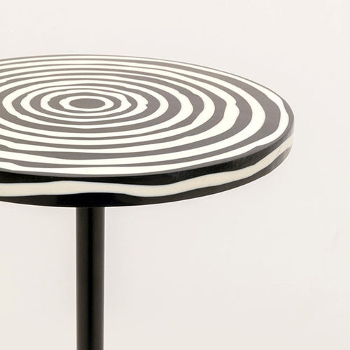 Kare Design Bijzettafel Domero Swirl Ø25cm zwart
