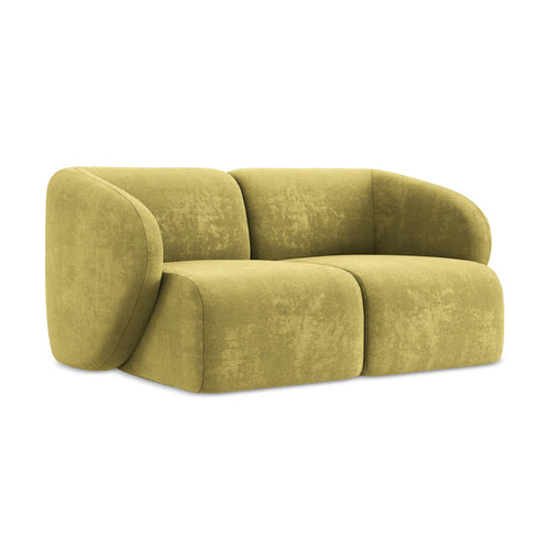 LaMiaSofa Tweezits modulaire bank Cervo - chenille stof - limoengroen - 174x94x75