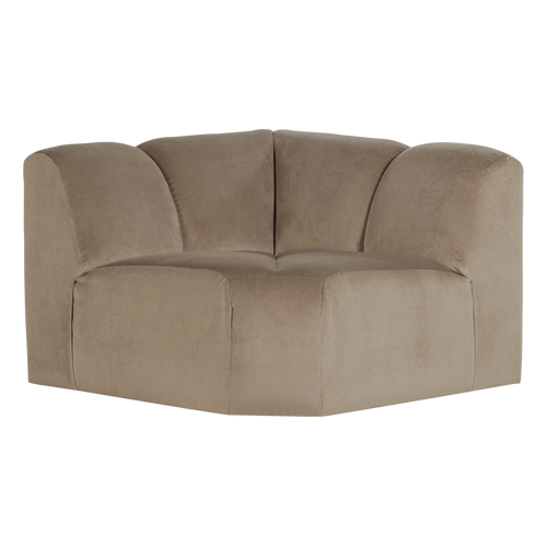 WOOOD hoekelement recht Mojo - Velvet - Khaki - 74x105x105