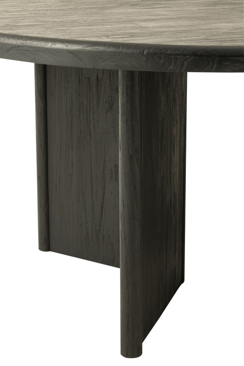 J-Line tafel Rond Teak - hout - zwart - vtwonen shop