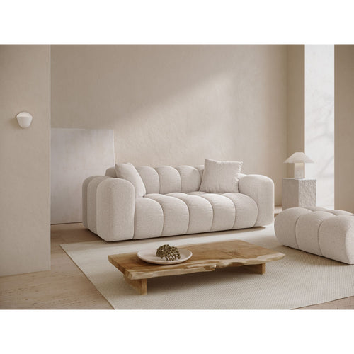 Cosmopolitan Design - Bank Treno 3-zits, chenille lichtbeige - 94x210x70cm