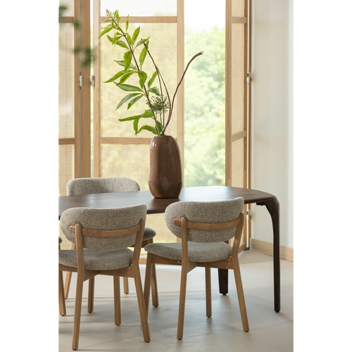 WOOOD eettafel Fiore - Mango Hout - Walnoot - 76x230x95