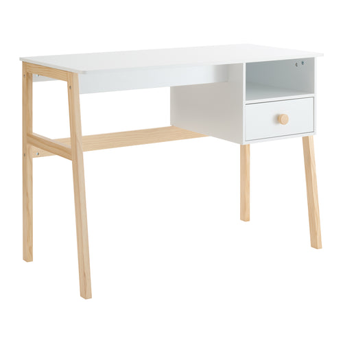 Petite Amélie Kinderbureau met opbergruimte Cerise - H75 cm - Weiß - vtwonen shop