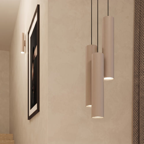 Sollux Lighting Hanglamp LAGOS 1 taupe - 8x8x100cm