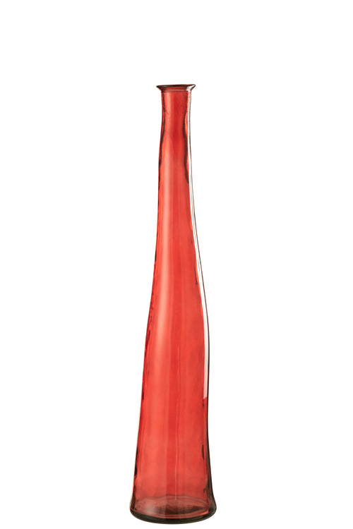 J-Line vaas Noah - glas - rood - medium - 100 cm hoog - vtwonen shop