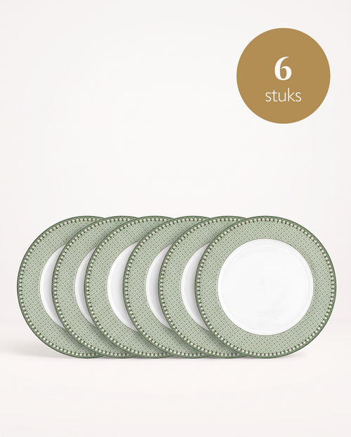 Pip Studio - Borden - Lily & Lotus - Tiles - Lichtgroen - 26,5 cm - Set van 6