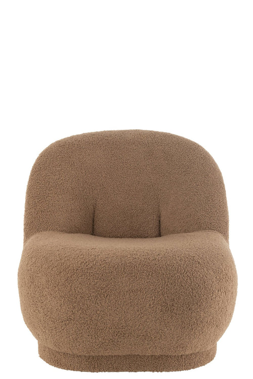 J-Line zetel Teddy Boucle - velvet - bruin