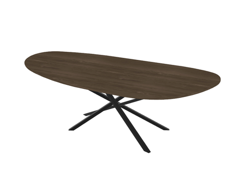 Firma Hout & Staal eettafel Leaf Mikado - deer brown - 200*100cm - vtwonen shop