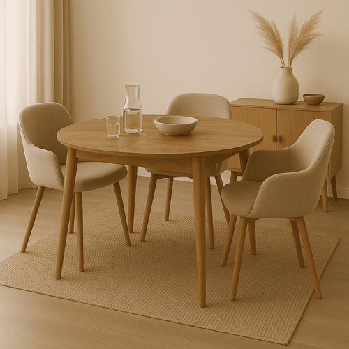 CALICOSY - Uitschuifbare tafel VINA - 100x100x75 cm