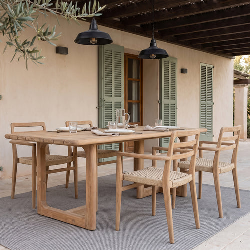 Raw Materials Verano teakhouten stoel met armleuning