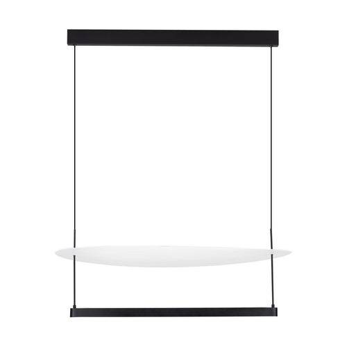 Nova Luce DIONA Geïntegreerde LED-hanglamp voor plafond, zandzwart, wit, Triac dimbaar, LED 55W 3600lm 2700K