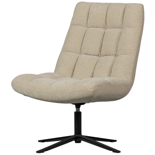 WOOOD draaibare fauteuil Job - Bouclé - Zand - 101x70x85 - vtwonen shop