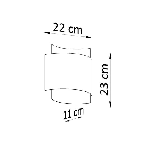 Sollux Lighting Wandlamp IMPACT wit - 22x11x23cm