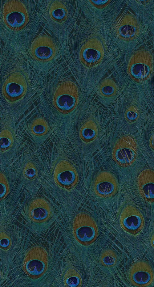 Origin Wallcoverings fotobehang pauwenveren zeegroen - 150 x 279 cm - 357245